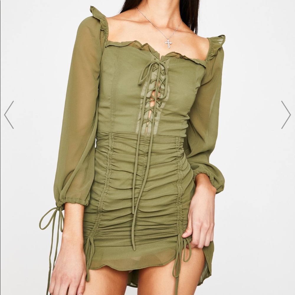Olive green dress new with tags